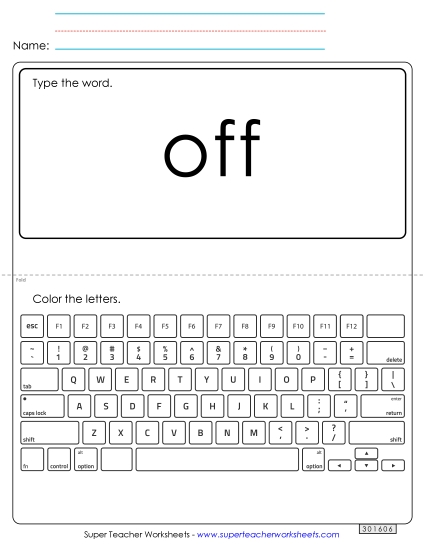Type the Word: Off
