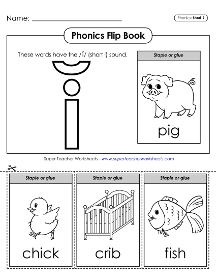 Phonics Flip Book (Short I Words)