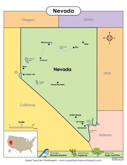 Map of Nevada