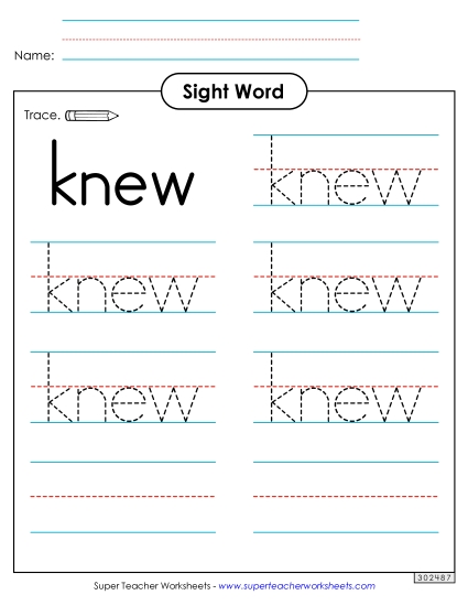 Trace the Word: Knew