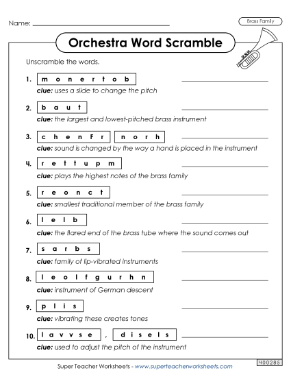 Brass - Word Scramble