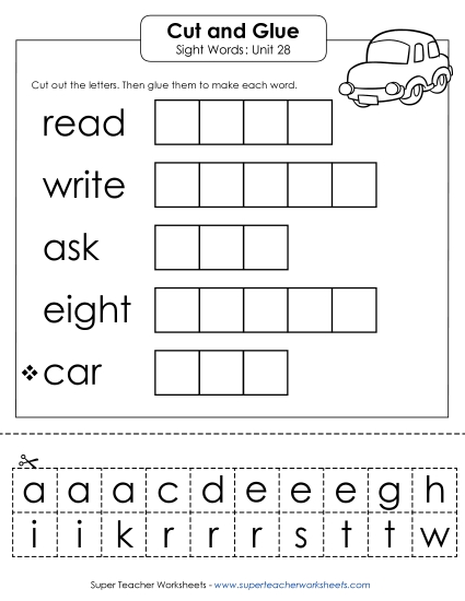 Cut-and-Glue (Unit 28)