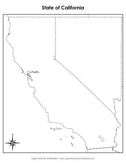 California: Blank Map
