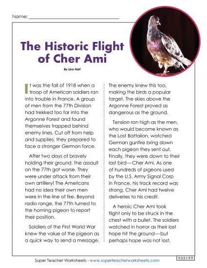 The Historic Flight of Cher Ami