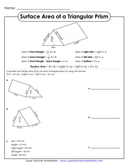 Area  Worksheets Learning Tool