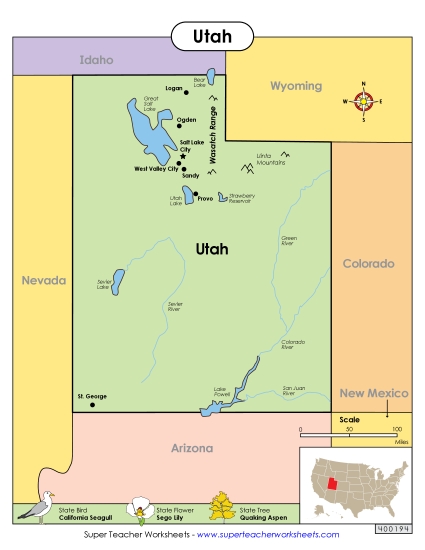Map of Utah
