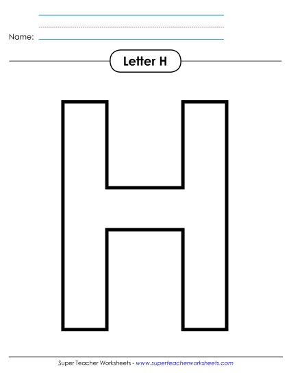 Outline - Uppercase H