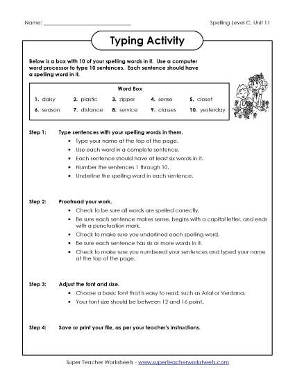 Typing Sentences (C-11) 