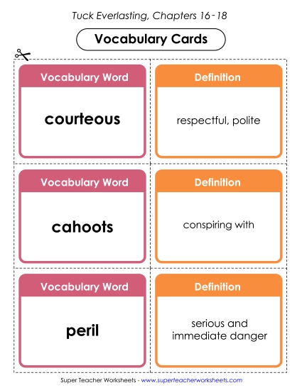 Vocab. Cards for Chapters 16-18