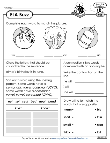 ELA Buzz: Week 2<br>Worksheets 6 through 10