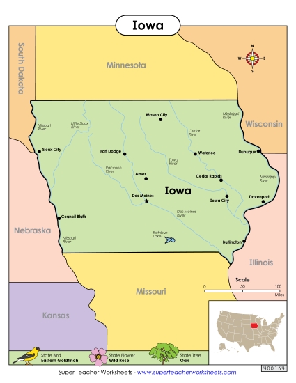Map of Iowa