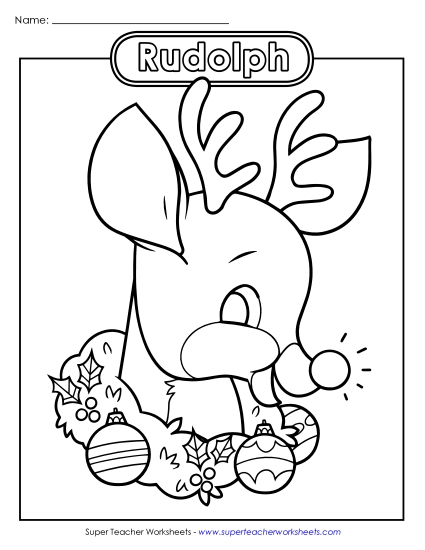 Rudolph the Reindeer Christmas Worksheet