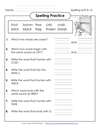 Spelling Practice (A-15) 