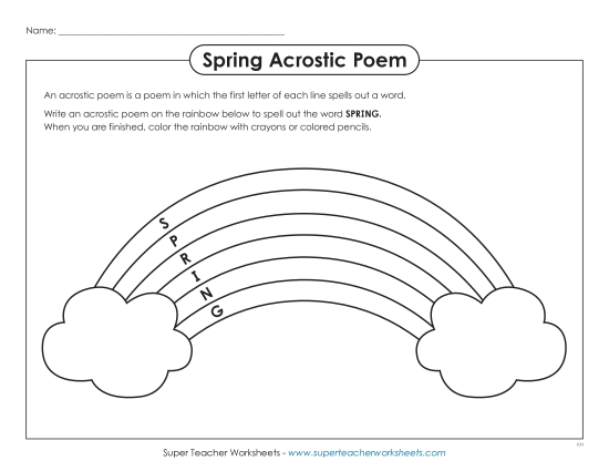 Springtime Acrostic