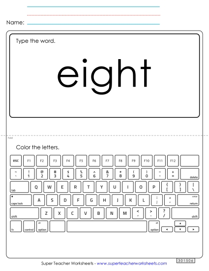Type the Word: Eight