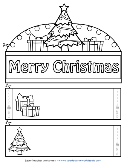 Crown: Christmas Tree Worksheet