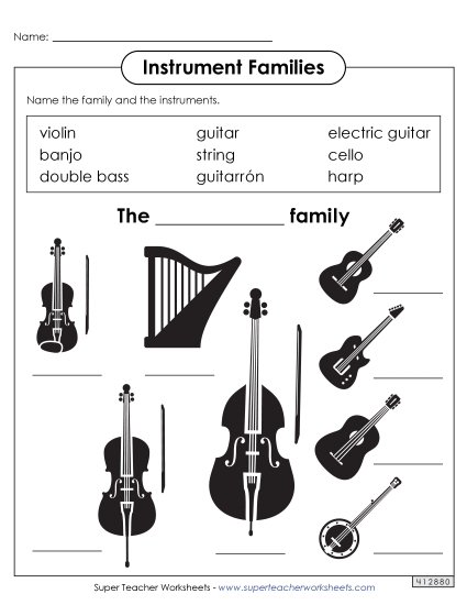 Name the Instruments: String Family