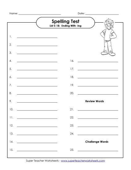 Spelling Test (E-18)