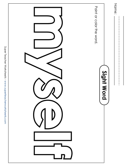 Paint or Color: Myself