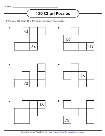 120 Chart Puzzle 2 (Intermediate)