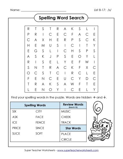 Word Search (B-17)