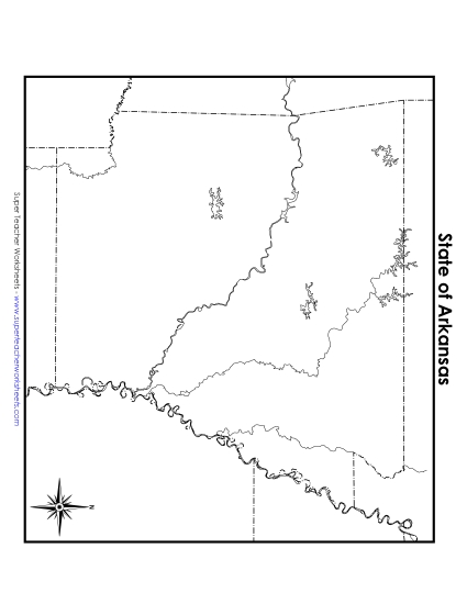 Arkansas: Blank Map