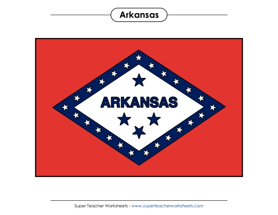 Arkansas State Flag (Full-Color Version)