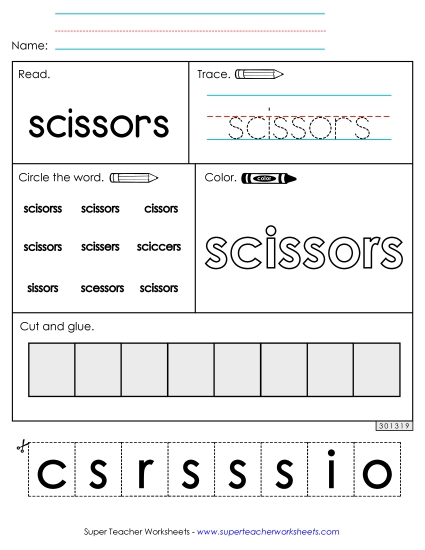 Worksheet 2: Scissors