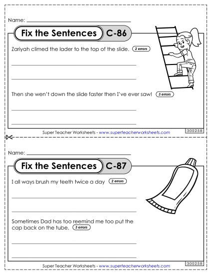 Fix the Sentences C-86 through C-90