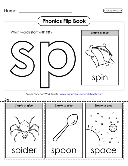 Phonics Flip Book (Sp-)
