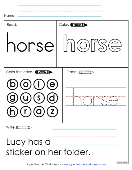 Worksheet 1: Horse