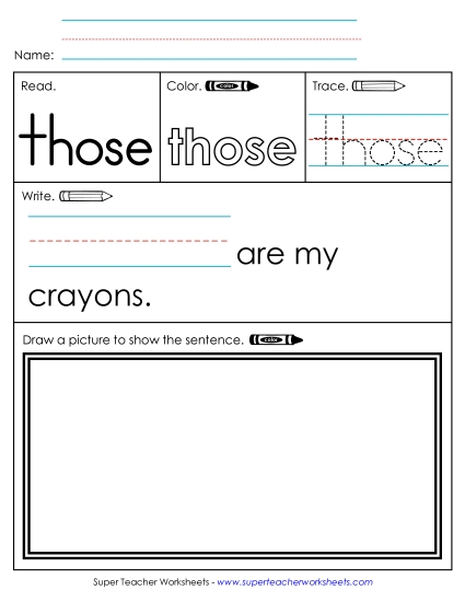 Worksheet 3: Those