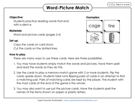 Game: Word-Picture Match