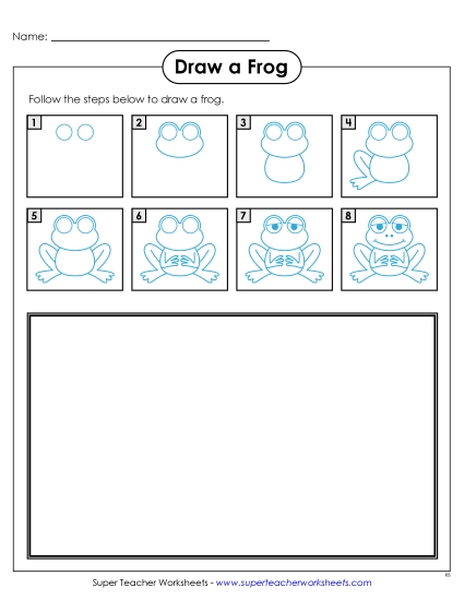 Draw a Frog Learning To Draw Worksheet