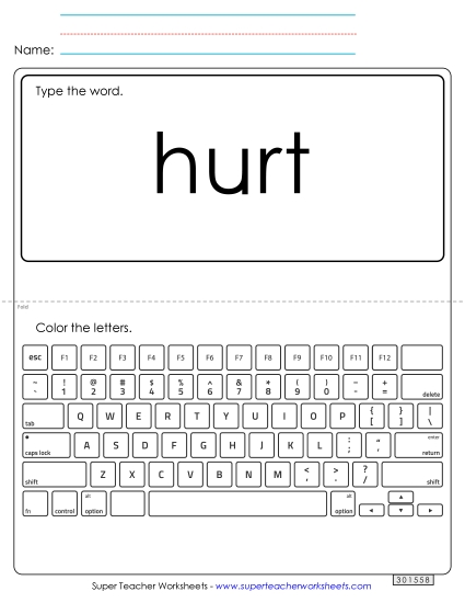 Type the Word: Hurt