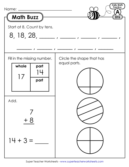 Math Buzz: Week 16<br>Worksheets 76 through 80