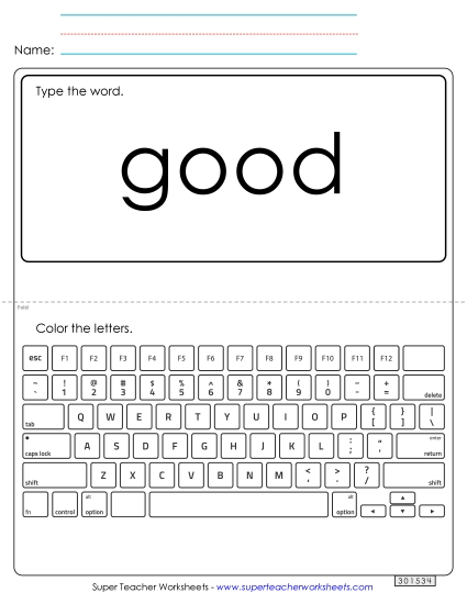 Type the Word: Good