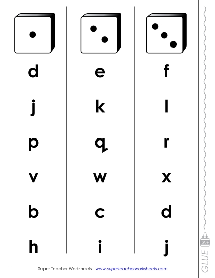 Fluency Dice Game (Lowercase)
