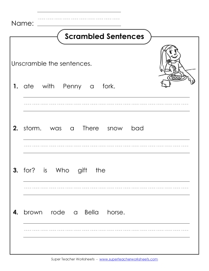 Scrambled Sentences (A-28)