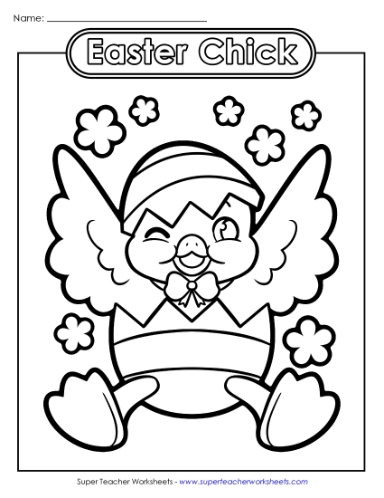 Coloring Page: Easter Chick
