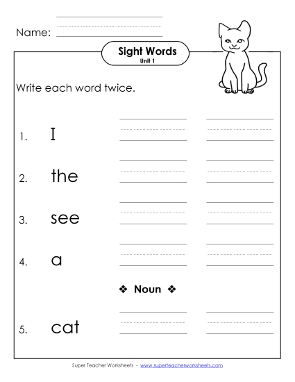 Write Twice (Unit 1)