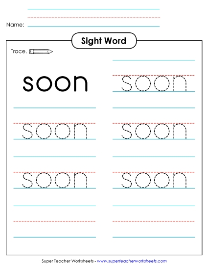 Trace the Word: Soon