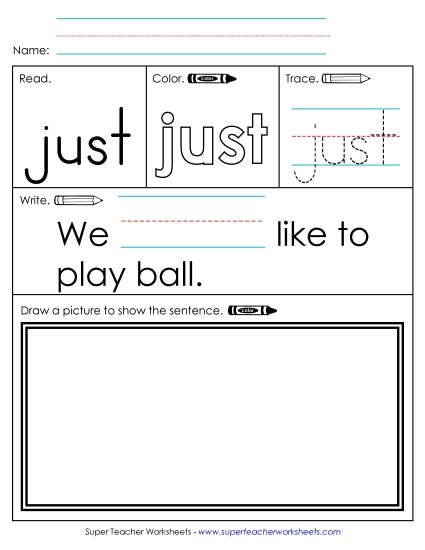 Worksheet 3: Just