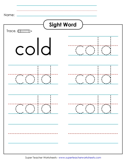 Trace the Word: Cold