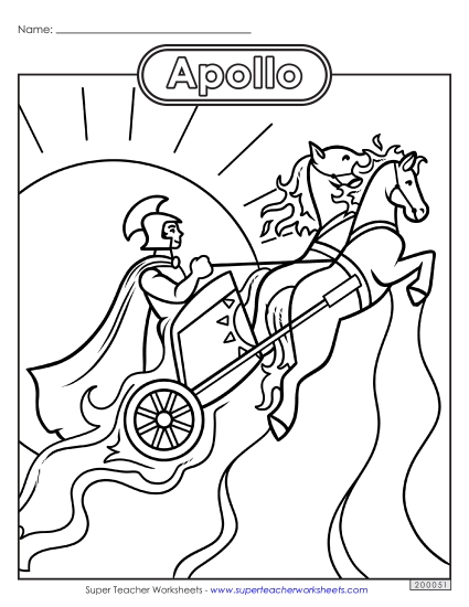 Coloring Page: Apollo