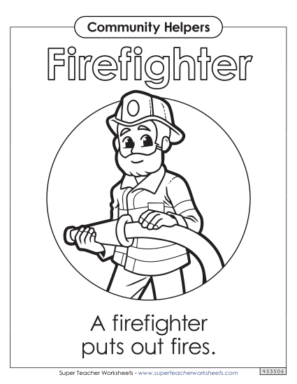 Firefighter Coloring Page