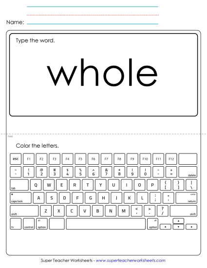 Type the Word: Whole