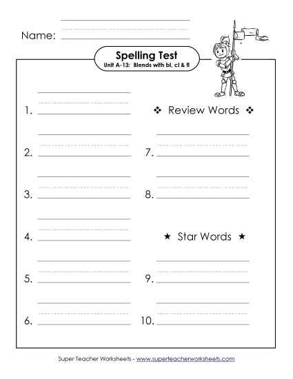 Spelling Test (A-13)