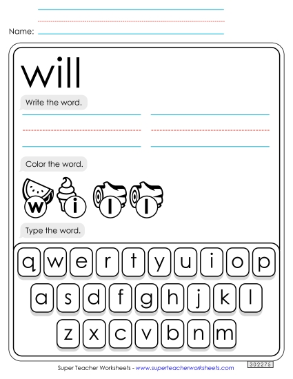 Write, Color, Type: Will