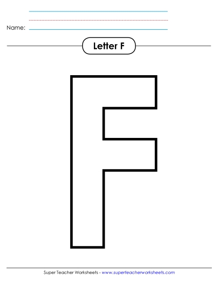 Outline - Uppercase F